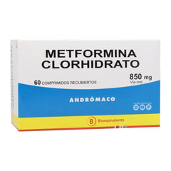 Metformina Comprimidos Recubiertos 850mg.