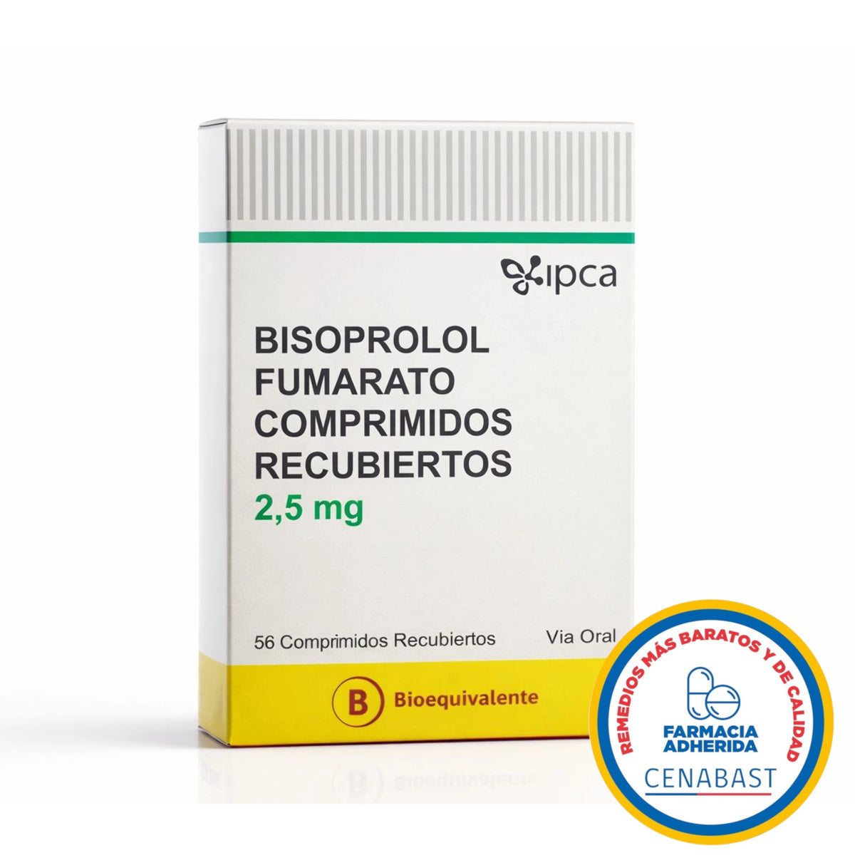 Bisoprolol fumarato 2,5mg Comprimidos Recubiertos Producto Cenabast