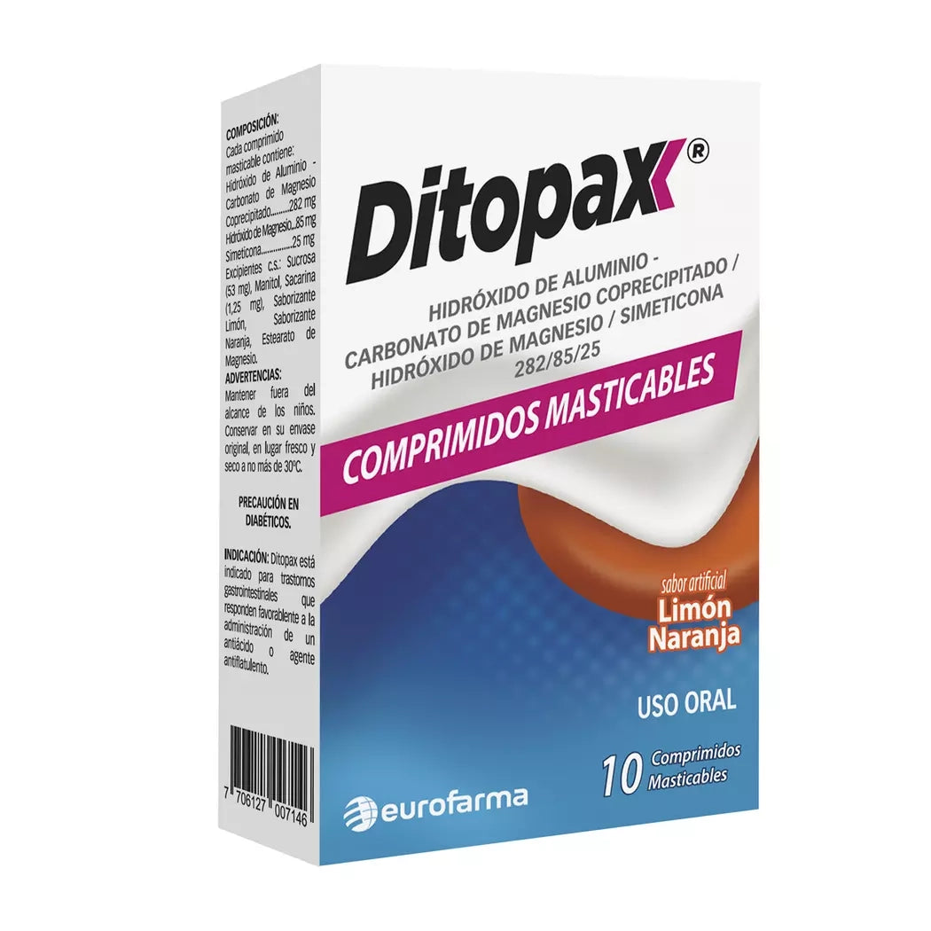 Ditopax 10 Comprimidos Maticables