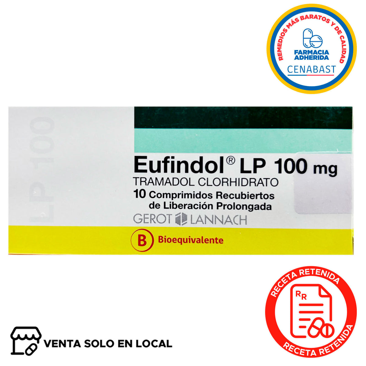 Eufindol LP Comprimidos Recubiertos de Liberación Prolongada 100mg Producto Cenabast