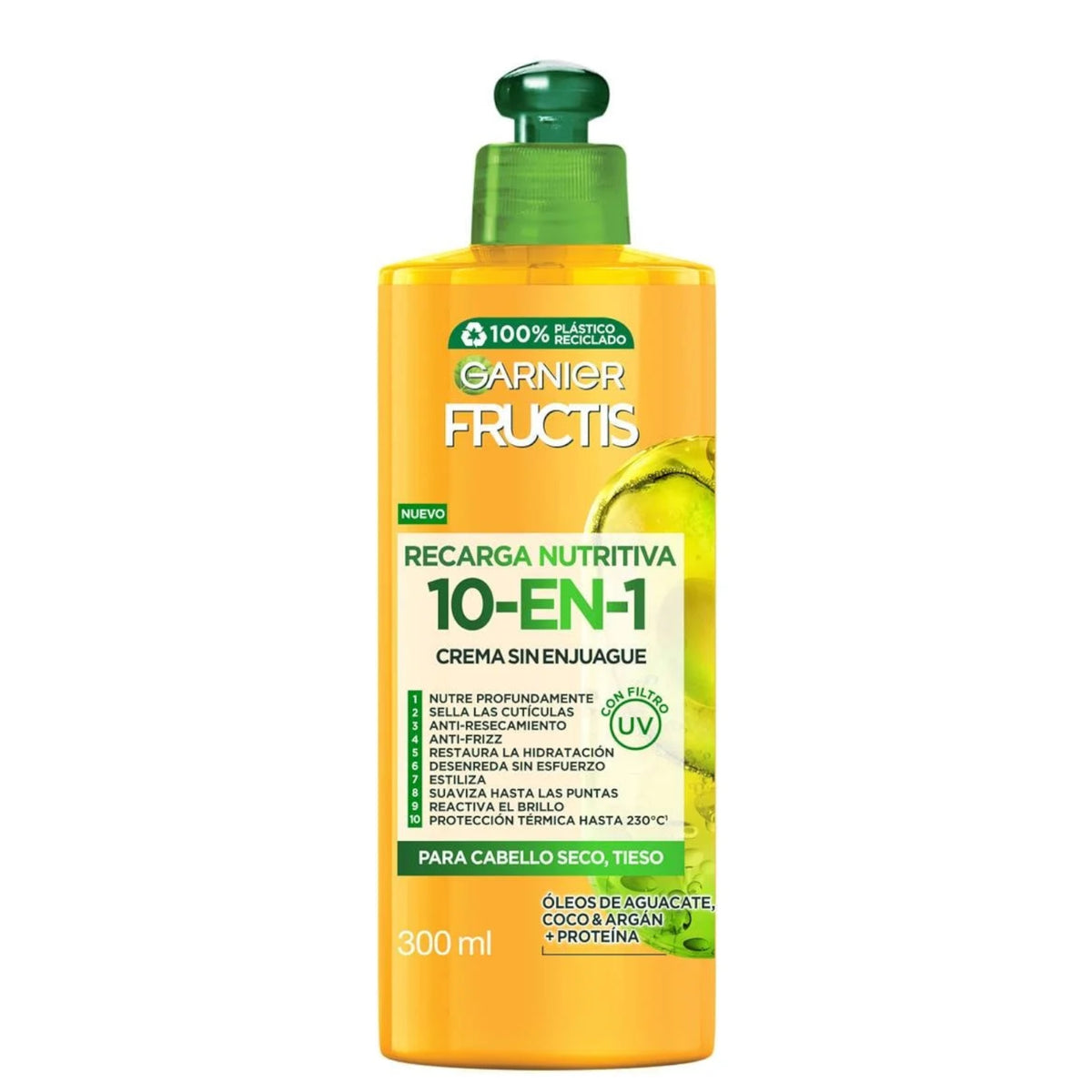 Garnier Fructis Crema para Peinar Recarga Nutritiva 10 en 1