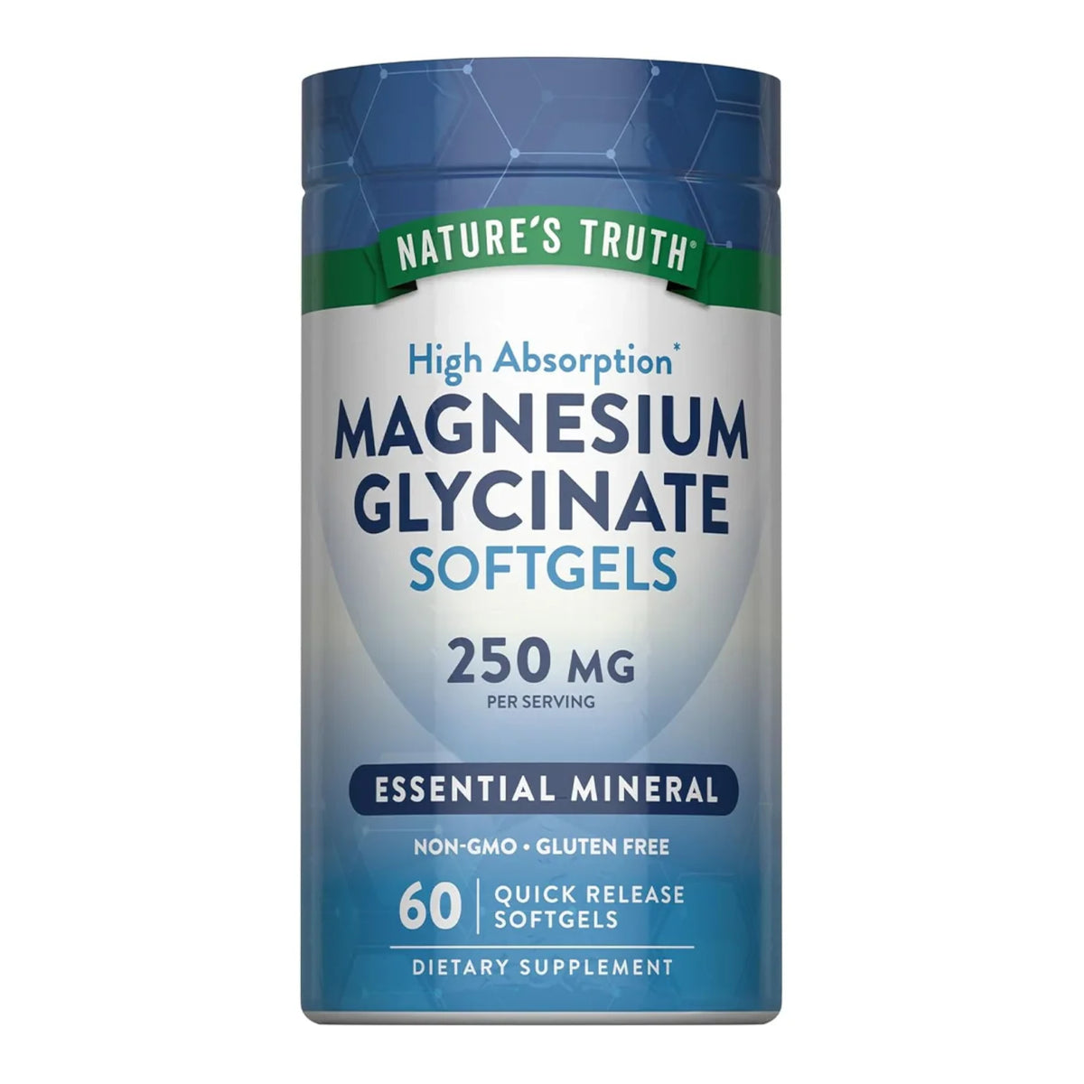 Gilciglinato de Magnesio 250mg 60 Cápsulas Blandas