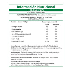 L-Arginina HCL 1000 MG Comprimidos