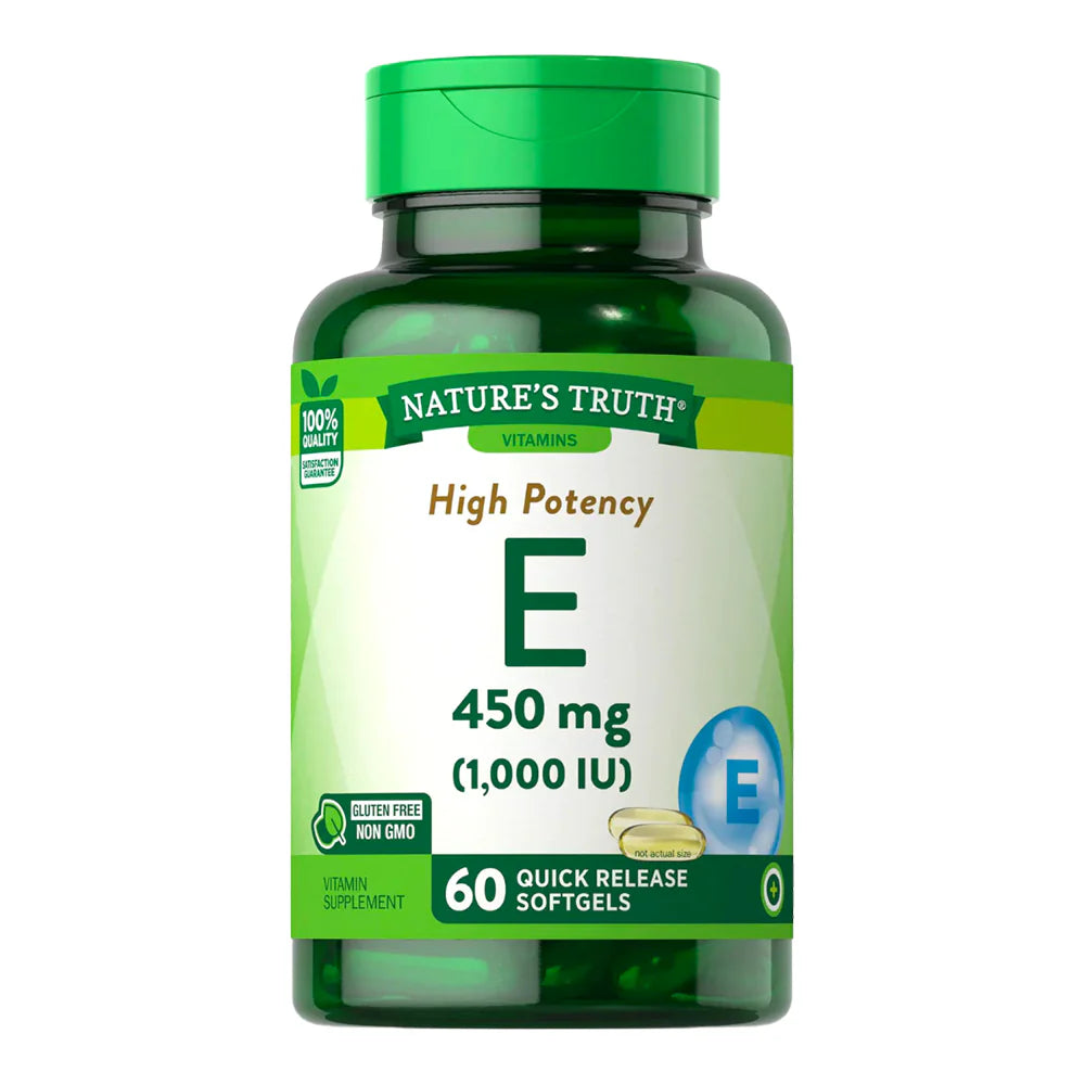 Vitamina E 450mg (1000 UI) Cápsulas Blandas