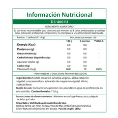 Vitamina D3 400 UI Comprimidos