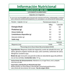 Magnesio 400mg Cápsulas Blandas