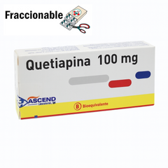 Quetiapina 100mg x 10  Comprimidos Recubiertos