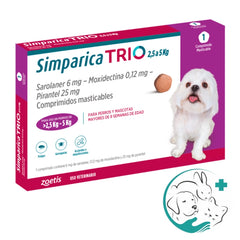 Simparica Trio Antiparasitario para Perros 2,5 a 5 Kg 1 Comprimido
