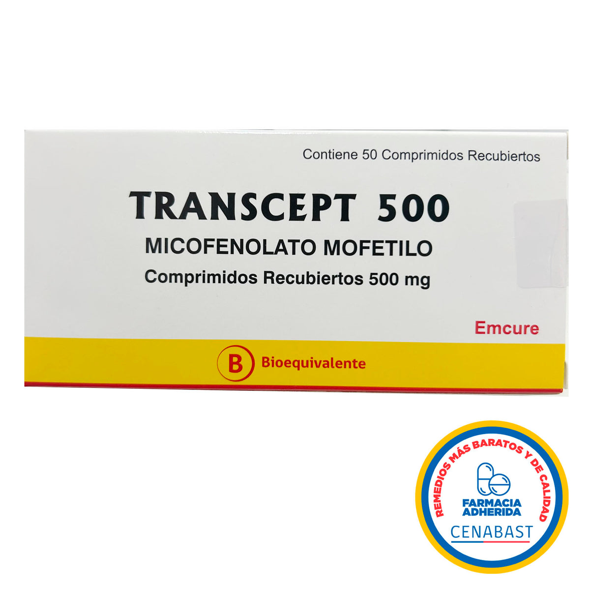 Transcept 500 Comprimidos Recubiertos Producto Cenabast