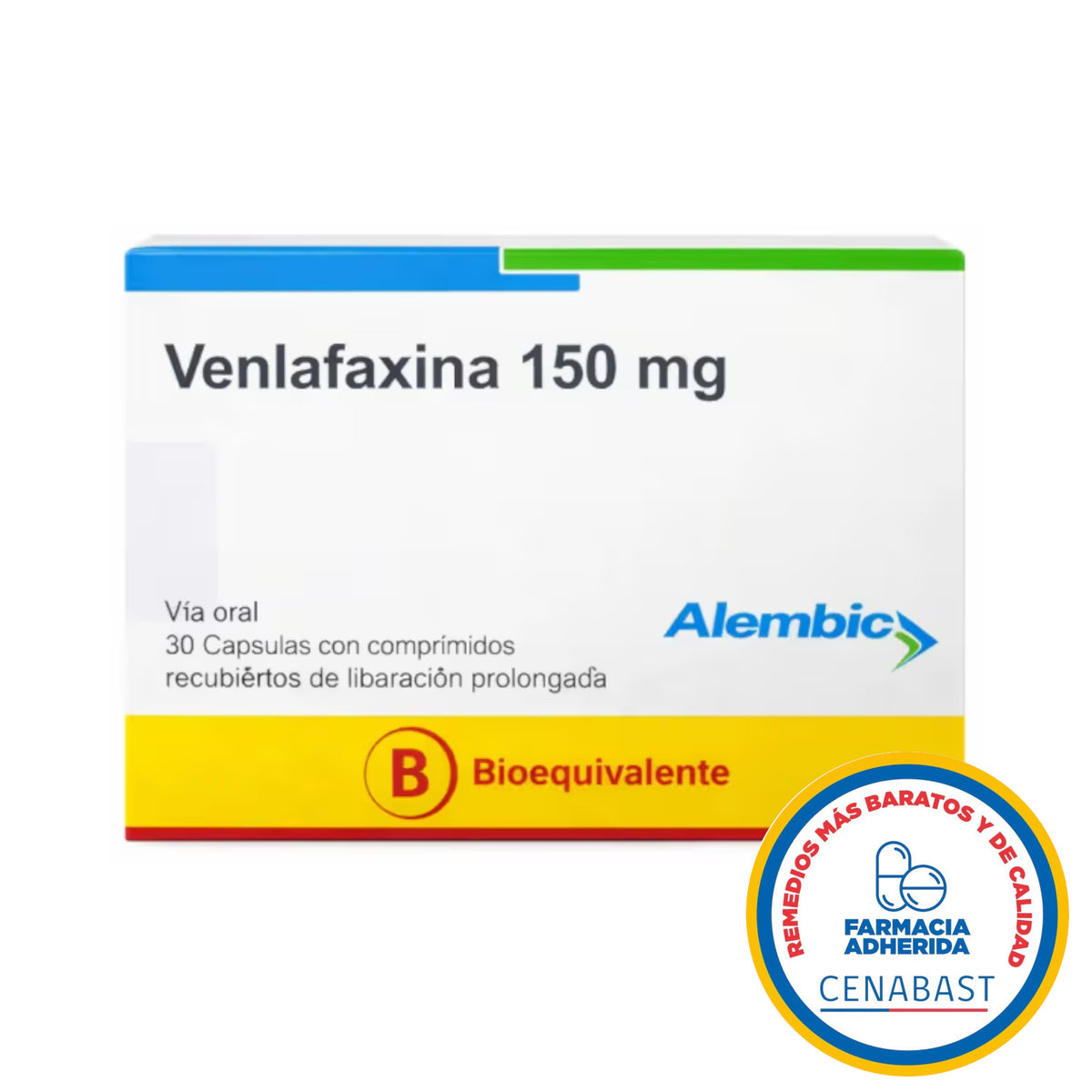 Venlafaxina 150mg 30 Cápsulas con Comprimidos Recubiertos de Liberación Prolongada Producto Cenabast