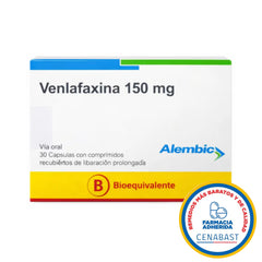 Venlafaxina 150mg 30 Cápsulas con Comprimidos Recubiertos de Liberación Prolongada Producto Cenabast