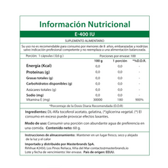 Vitamina E 180mg (400 UI) 100 Cápsulas Blandas
