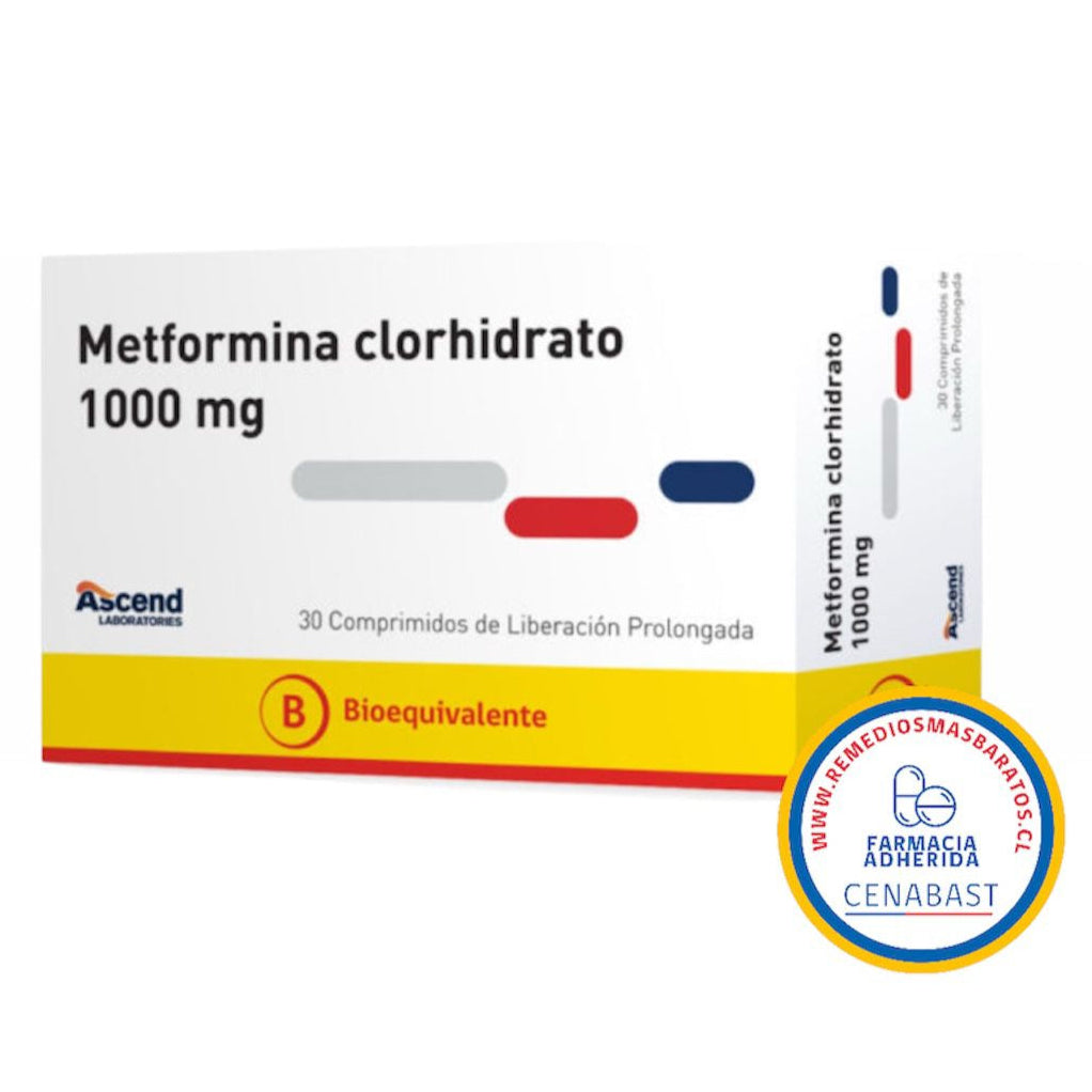 Metformina Comprimidos de Liberación Prolongada 1000mg Producto Cenabast