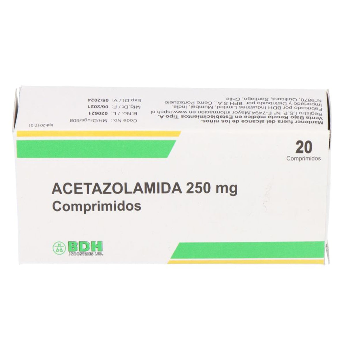 Acetazolamida Comprimidos 250mg