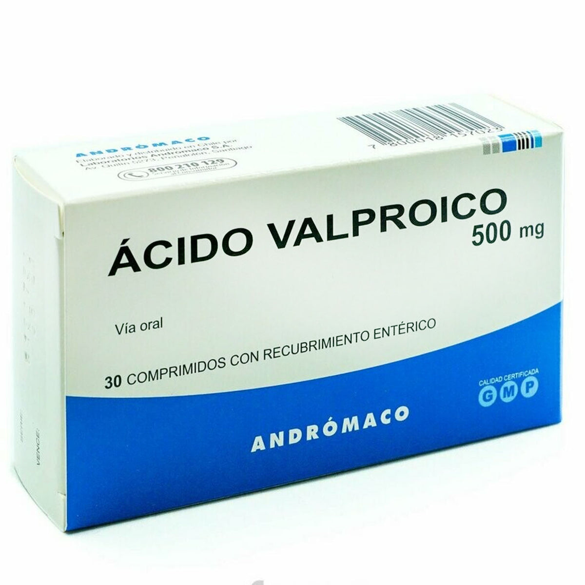 Ácido Valproico Comprimidos con Recubrimiento Entérico 500mg