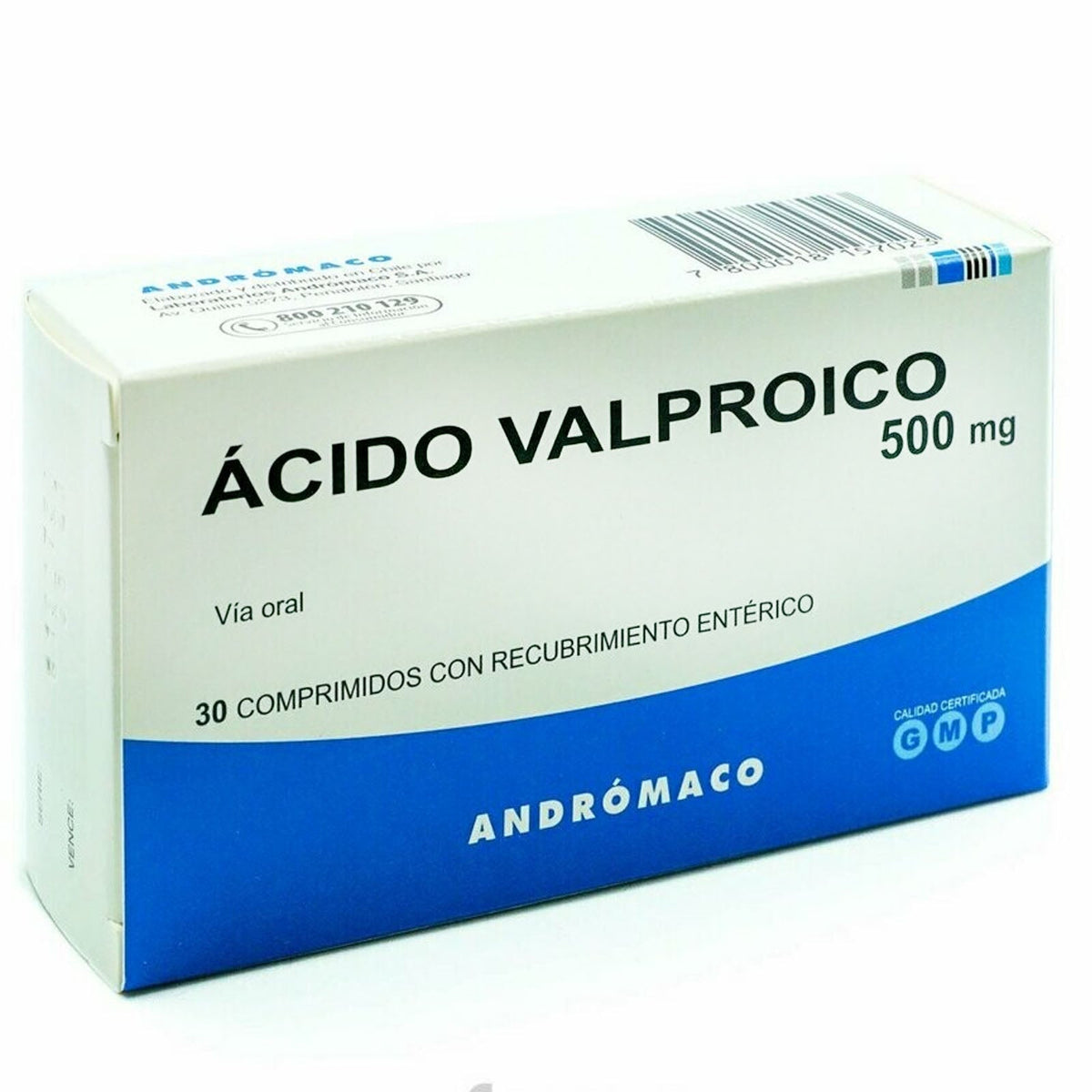 Ácido Valproico Comprimidos con Recubrimiento Entérico 500mg.