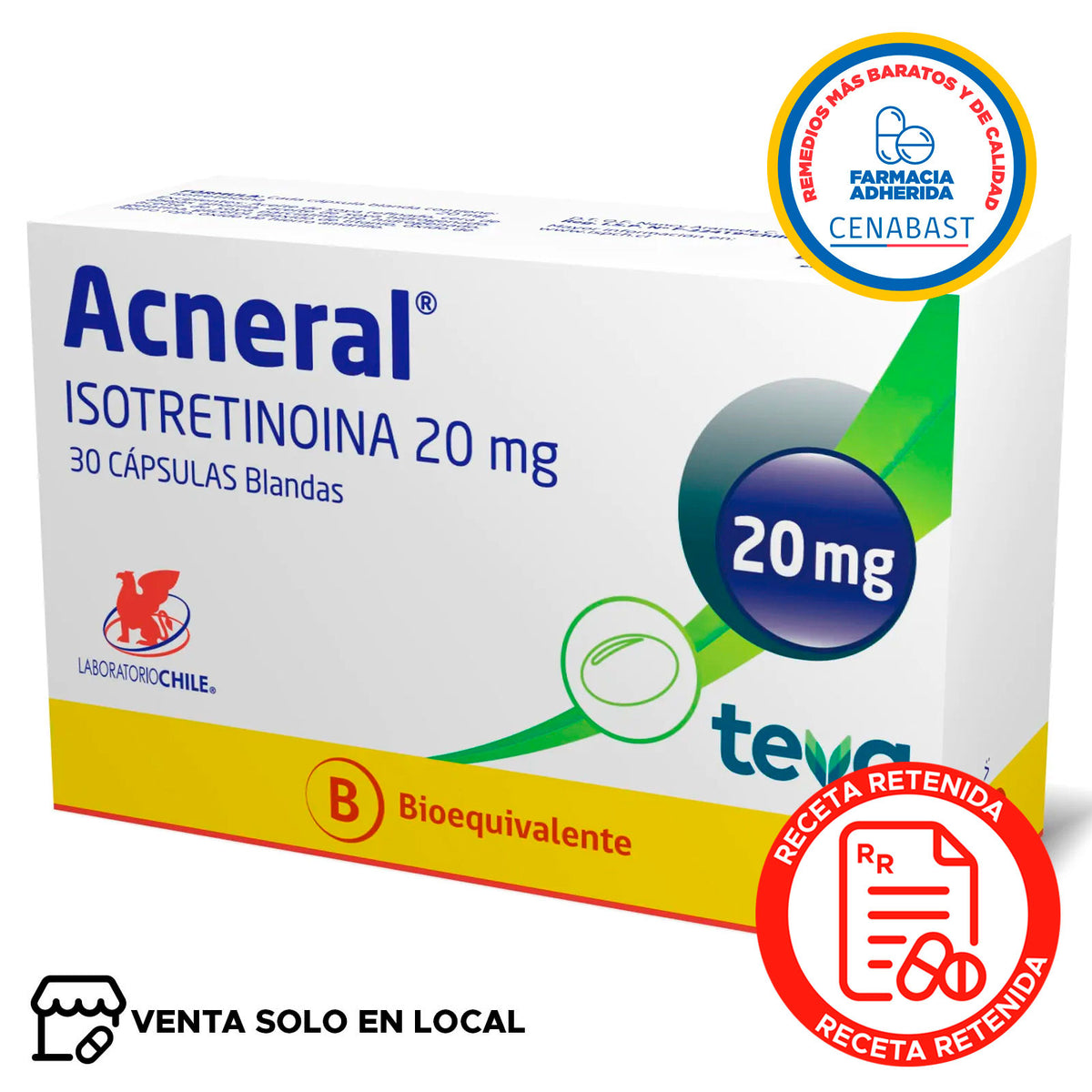 Acneral Cápsulas Blandas 20mg Producto Cenabast