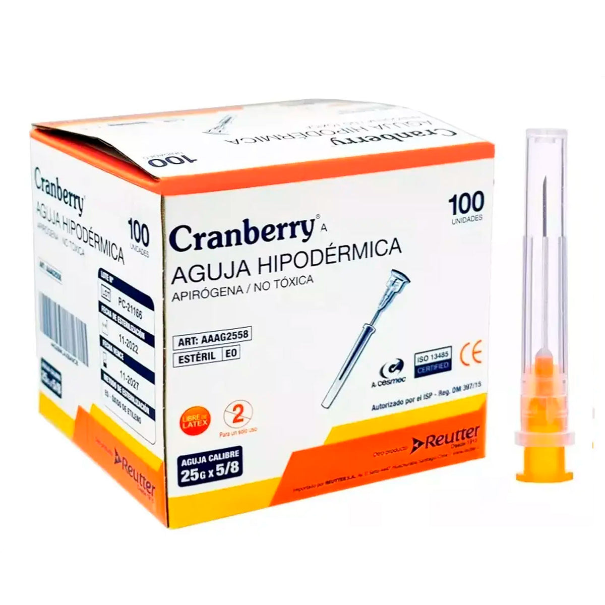 Cranberry Aguja Hipodérmica 25g x 5/8"