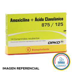 Amoxicilina/Ácido Clavulánico 875mg/125mg Comprimidos Recubiertos Producto Cenabast