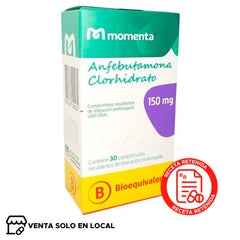 Anfebutamona XL Comprimidos Recubiertos de Liberación Prolongada 150mg