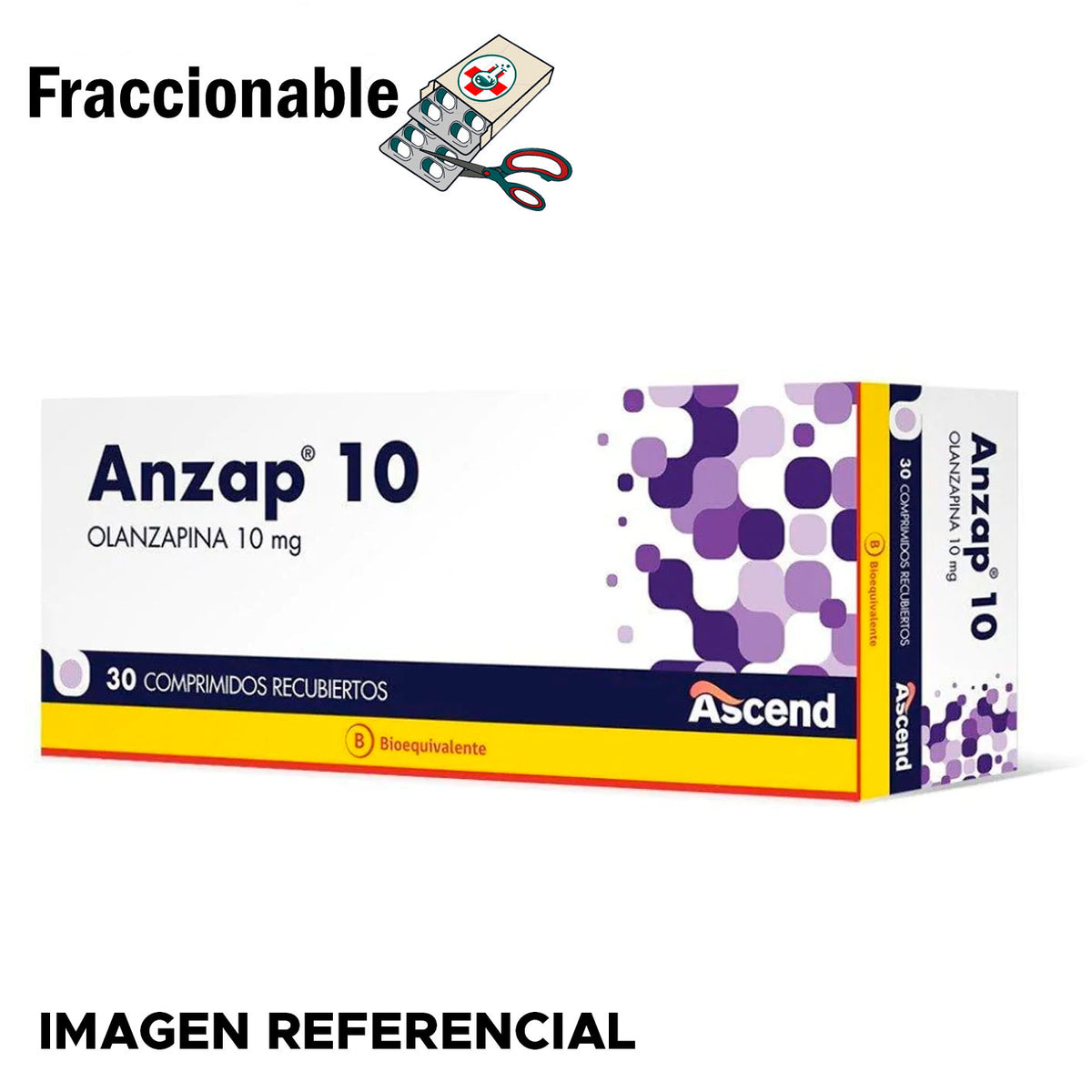 Anzap 10mg x 10 Comprimidos Recubiertos