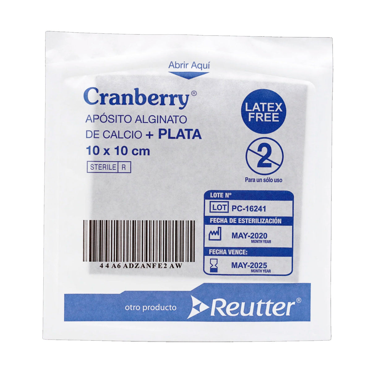 Apósito Alginato de Calcio + Plata