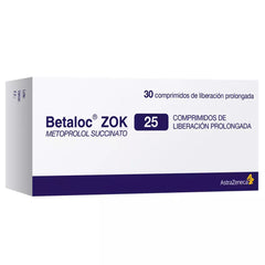 Betaloc Zok Comprimidos de Liberación Prolongada 25mg