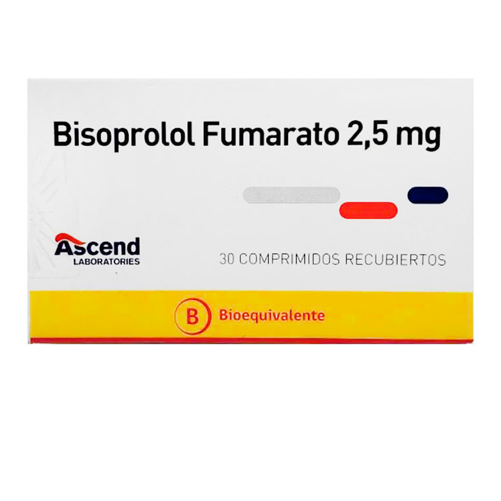 Bisoprolol Comprimidos Recubiertos 2,5mg