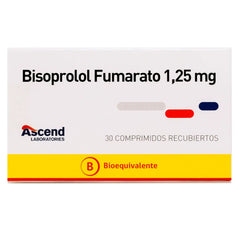 Bisoprolol Comprimidos Recubiertos 1,25mg