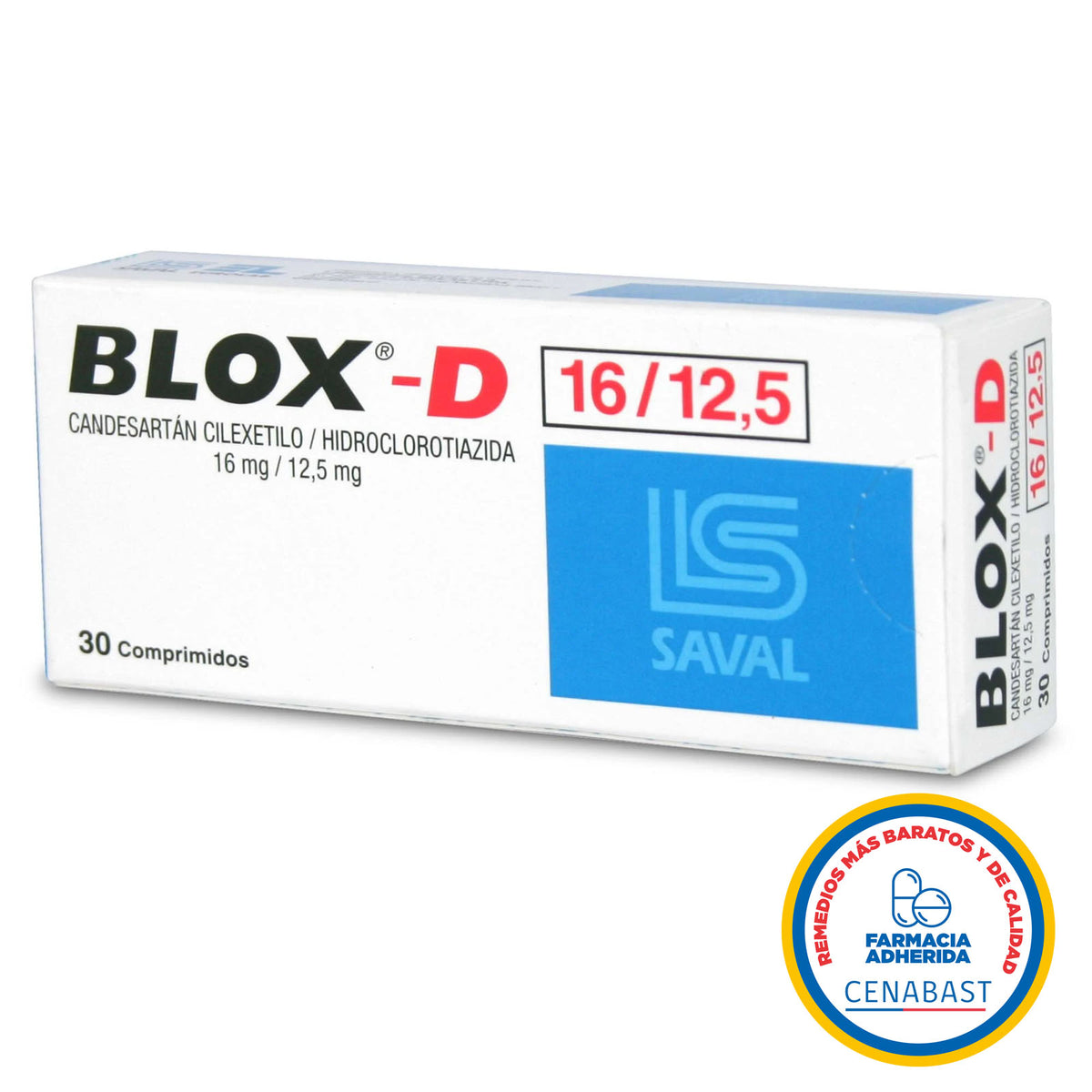 Blox-D Comprimidos 16/12,5 Producto Cenabast