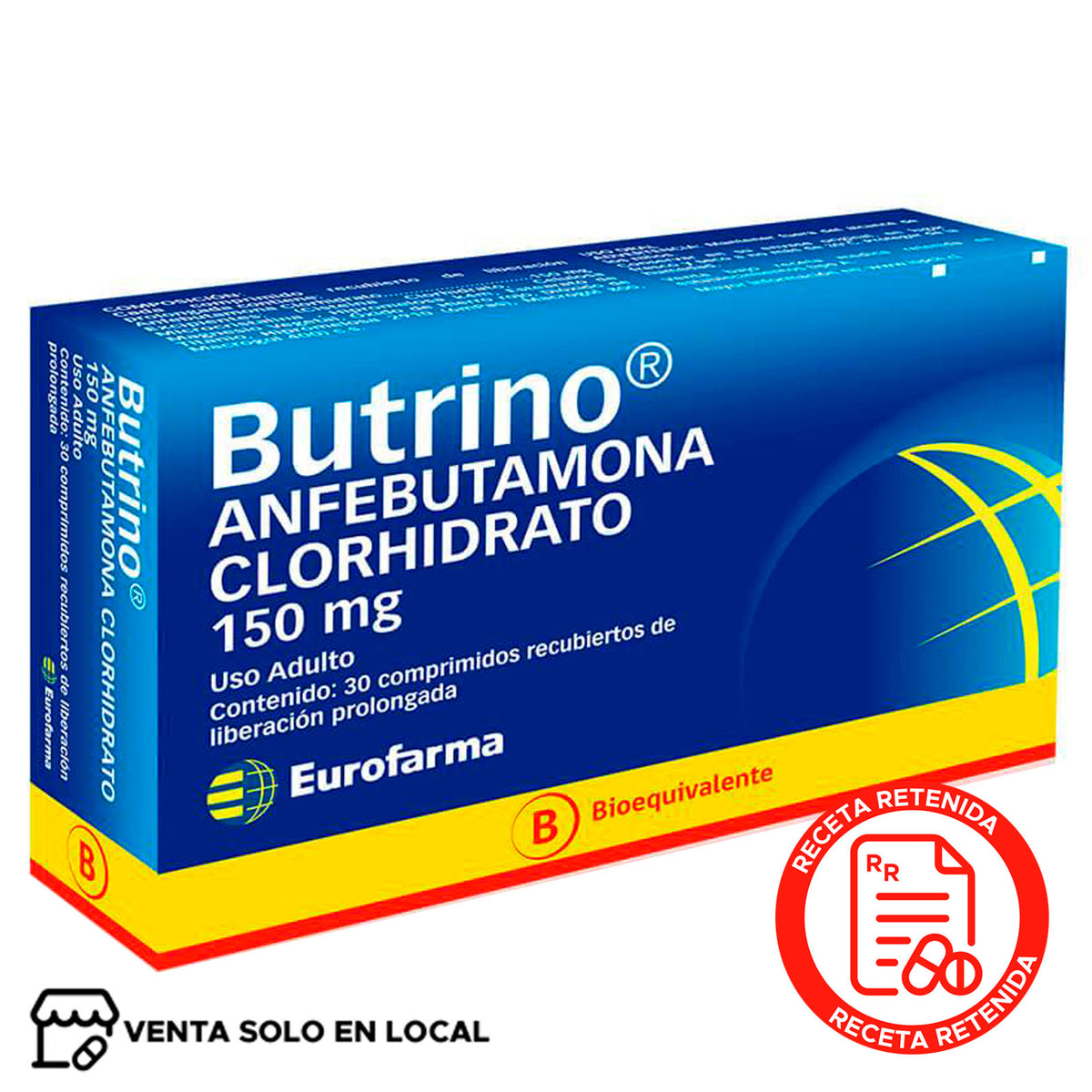 Butrino Comprimido recubiertos de liberación prolongada 150mg