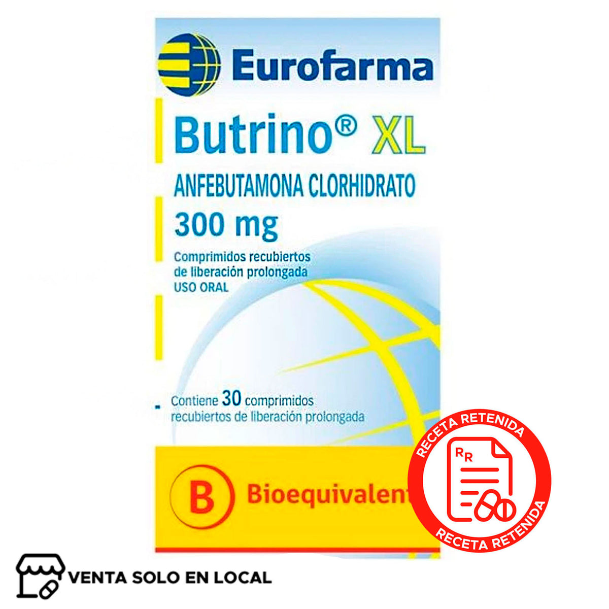 Butrino XL Comprimido recubiertos de liberación prolongada 300mg