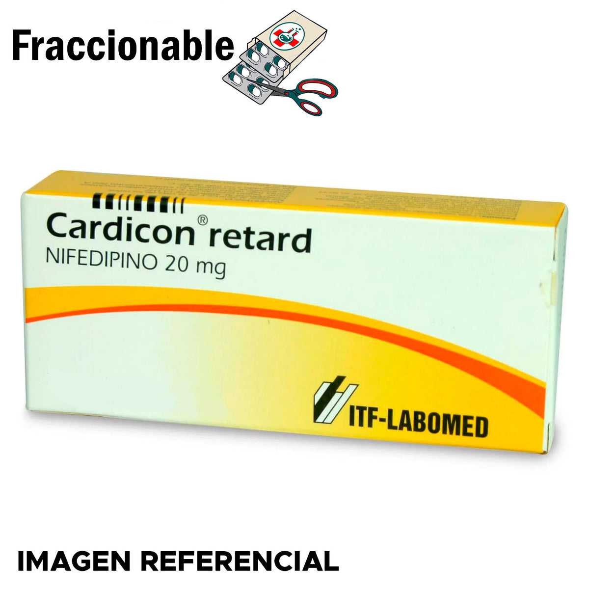 Cardicon Retard 20mg x 25 Comprimidos Recubiertos de Liberación Prolongada