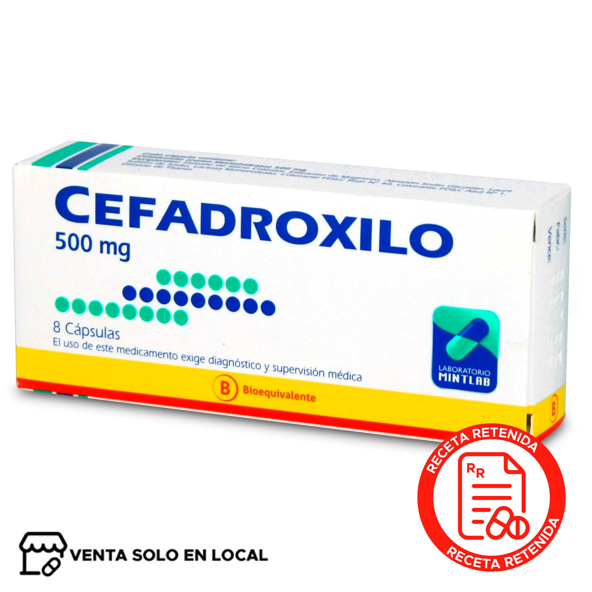 Cefadroxilo Cápsulas 500mg (disponible solo para venta presencial)