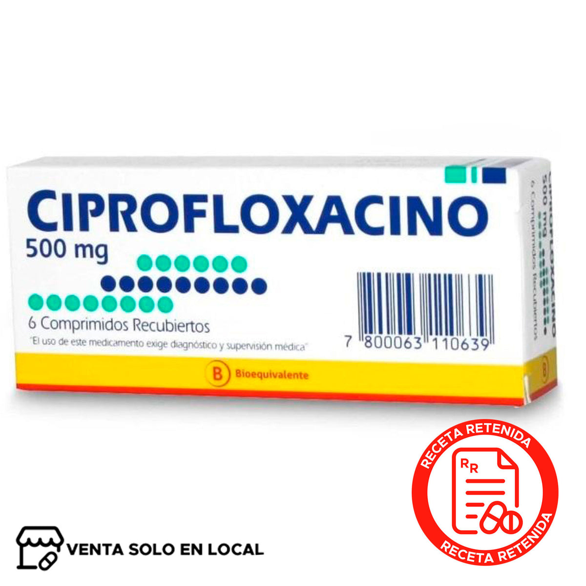 Ciprofloxacino Comprimidos recubiertos 500mg