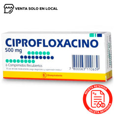 Ciprofloxacino Comprimidos recubiertos 500mg