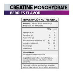 Creatina Monohidrata Sabor Berries 300gr