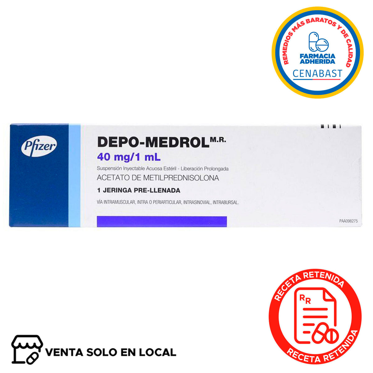 Depo-Medrol Suspensión Inyectable 40mg/1ml Producto Cenabast