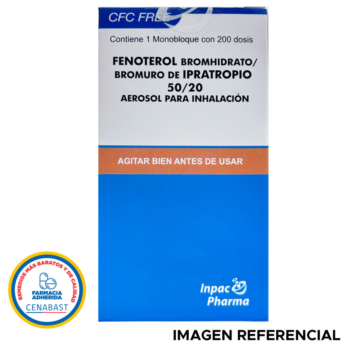 Fenoterol Bromhidrato/Bromuro de Ipatropio Aerosol para Inhalación 50/20 Producto Cenabast