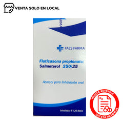 Fluticasona Propionato / Salmeterol 250/25 Aerosol para Inhalación Oral (disponible solo para venta presencial)