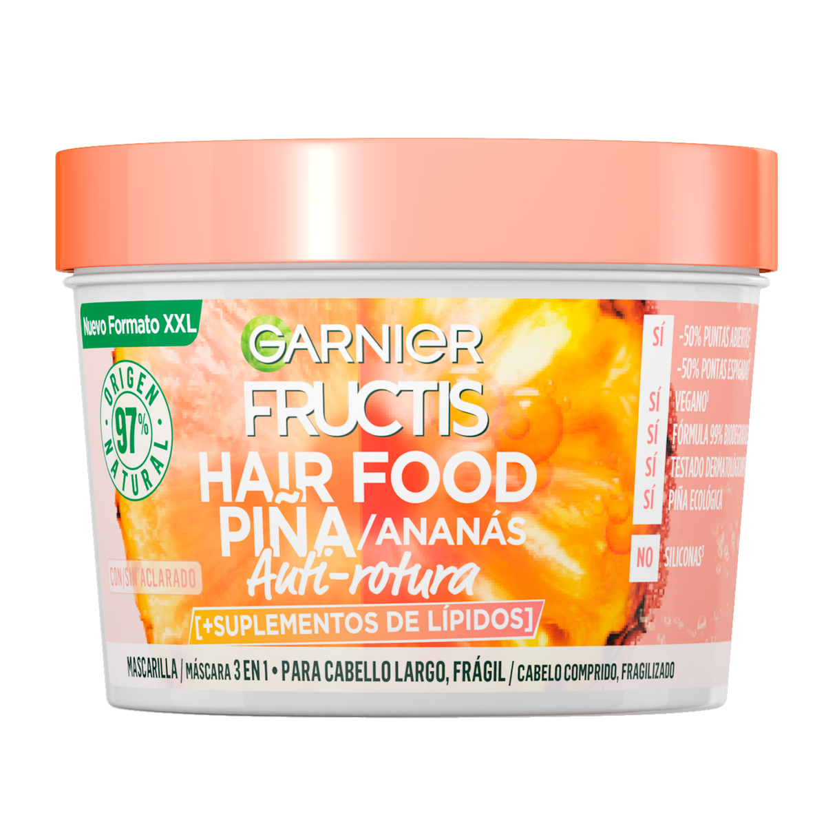Garnier Fructis Mascarilla Hair Food Piña Anti-Quiebre