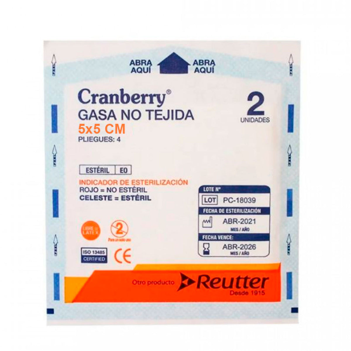 Gasa No Tejida 5x5 cm