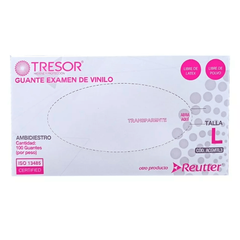 Tresor Guantes Vinilo Transparente Talla L