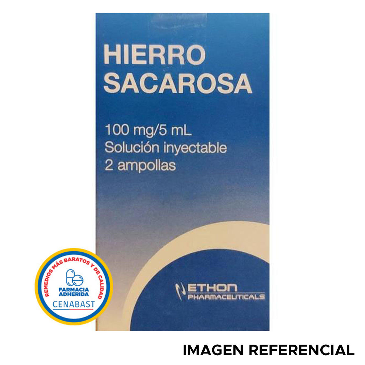 Hierro Sacarosa Solución Inyectable 100mg/5ml Producto Cenabast