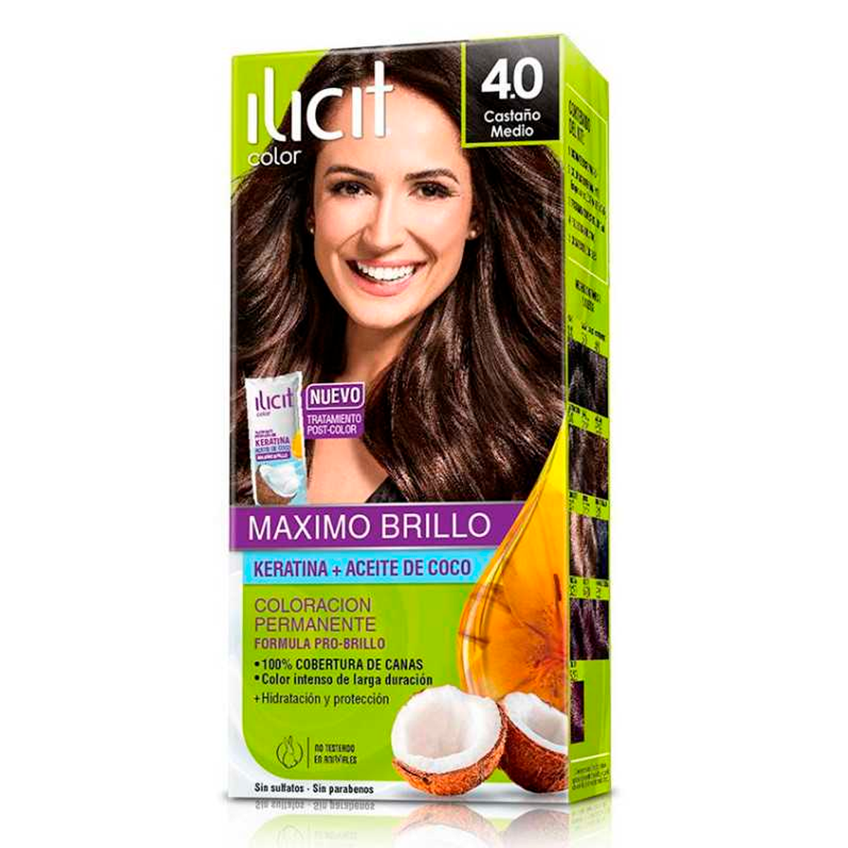 Ilicit Tintura Permanente Castaño Medio 4.0