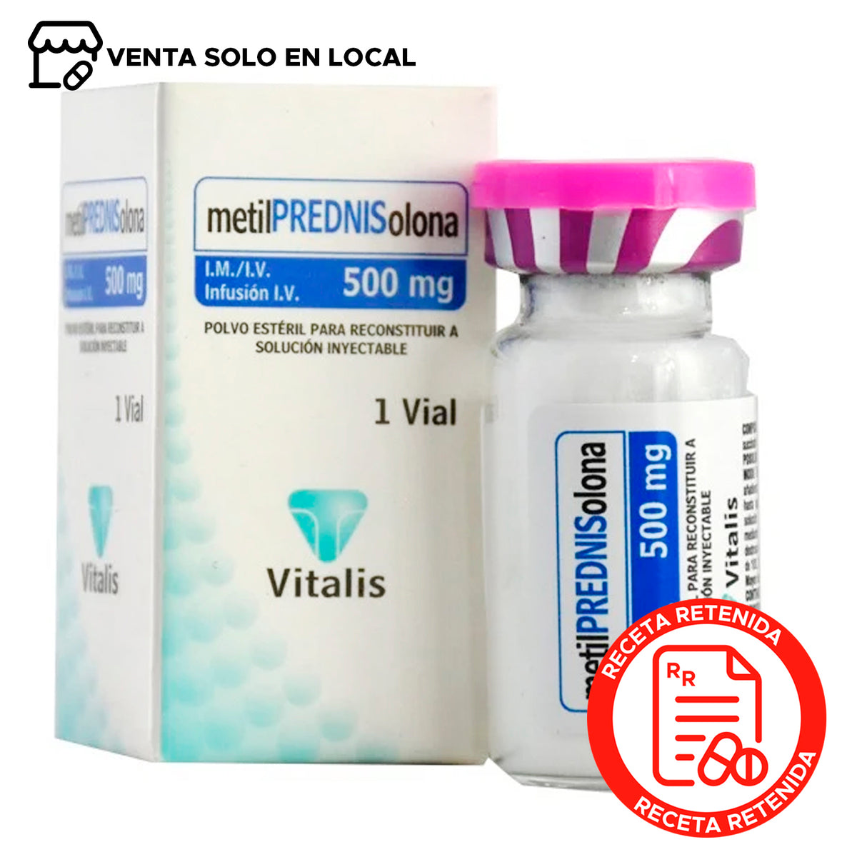 Metilprednisolona Solución Inyectable 500mg