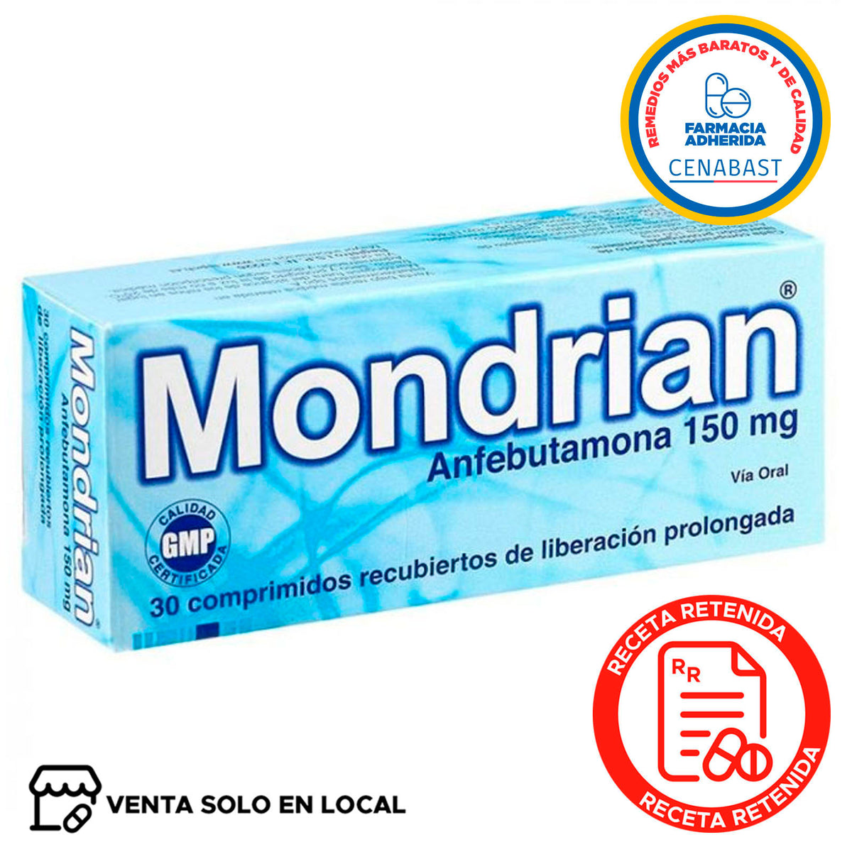 Mondrian Comprimidos Recubiertos de Liberación Prolongada 150mg Producto Cenabast