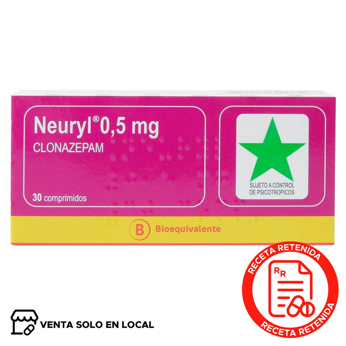 Neuryl Comprimidos 0,5mg (disponible solo para venta presencial)