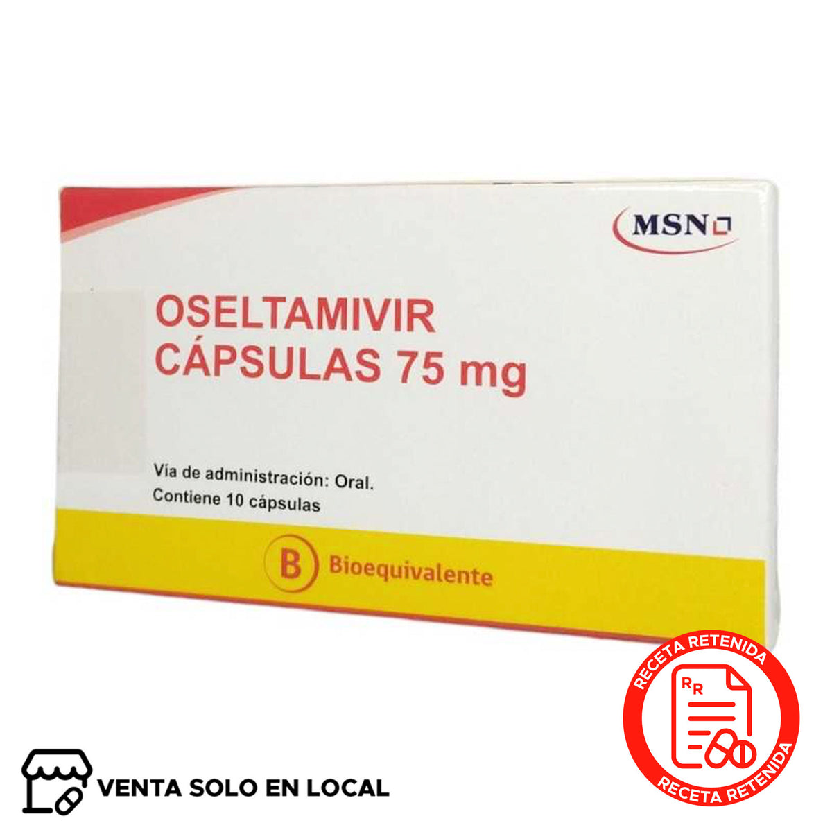Oseltamivir Cápsulas 75mg Producto Cenabast (disponible solo para venta presencial)