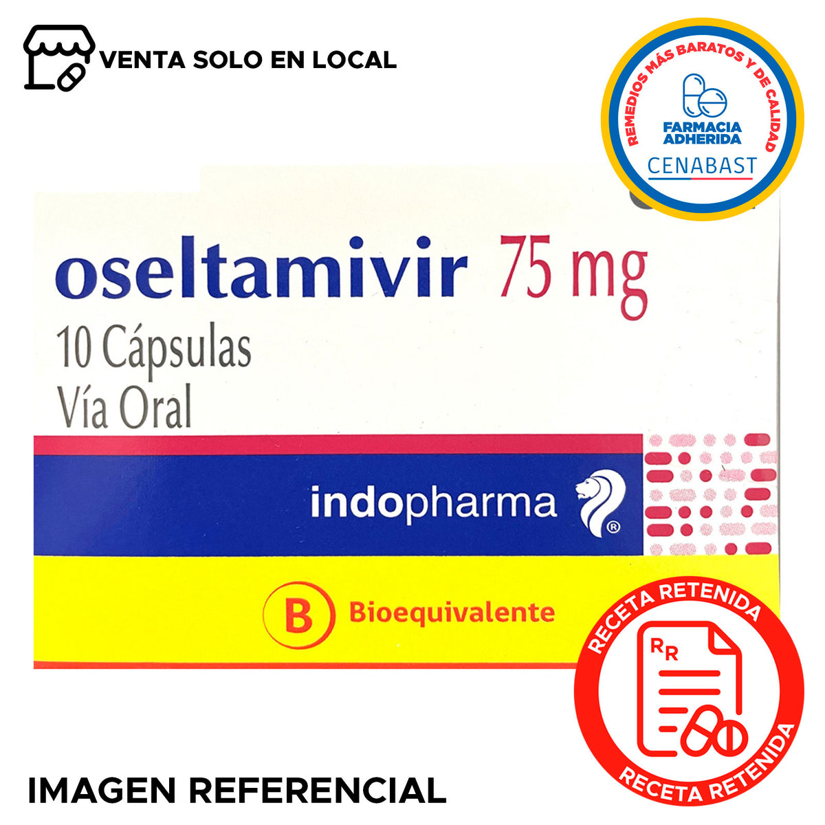 Oseltamivir Cápsulas 75mg Producto Cenabast (disponible solo para venta presencial)